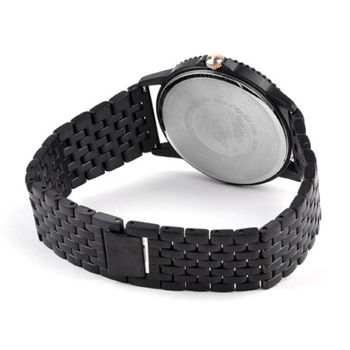 Emporio Armani Interchangeable Black Dial Black Steel Strap Watch For Men - AR80021 - Image 8