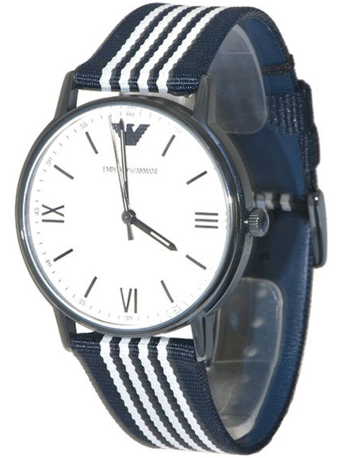 Emporio Armani Kappa Dress White Dial Two Tone NATO Strap Watch For Men - AR80005 - Image 3