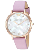 Emporio Armani Kappa Mother Of Pearl White Dial Pink Leather Strap Watch For Women - AR11130