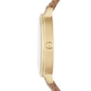Emporio Armani Kappa Quartz Mother of Pearl Taupe Dial Brown Leather Strap Watch For Men - AR11151