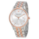 Emporio Armani Lambda Analog Silver Dial Two Tone Steel Strap Watch For Men - AR11044