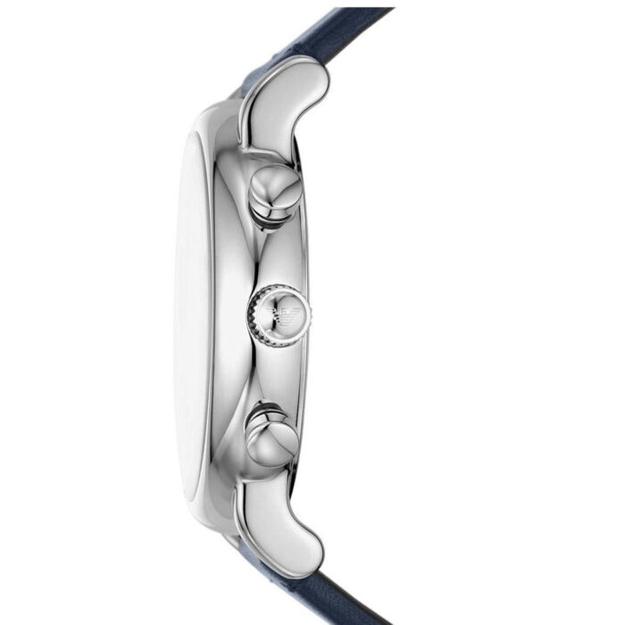 Emporio Armani Luigi Chronograph Blue Dial Blue Leather Strap Watch For Men - AR11451 - Image 7