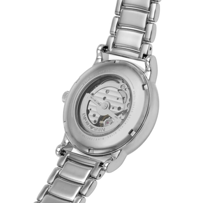 Emporio Armani Luigi Chronograph Skeleton Blue Dial Silver Steel Strap Watch For Men - AR60036 - Image 6