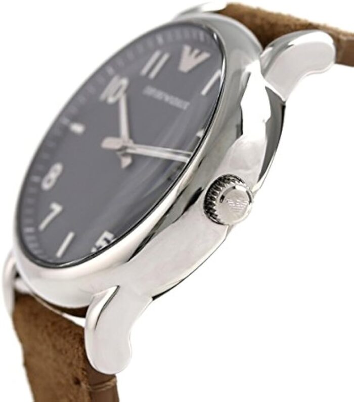 Emporio Armani Luigi Quartz Gray Dial Brown Leather Strap Watch For Men - AR11070 - Image 5