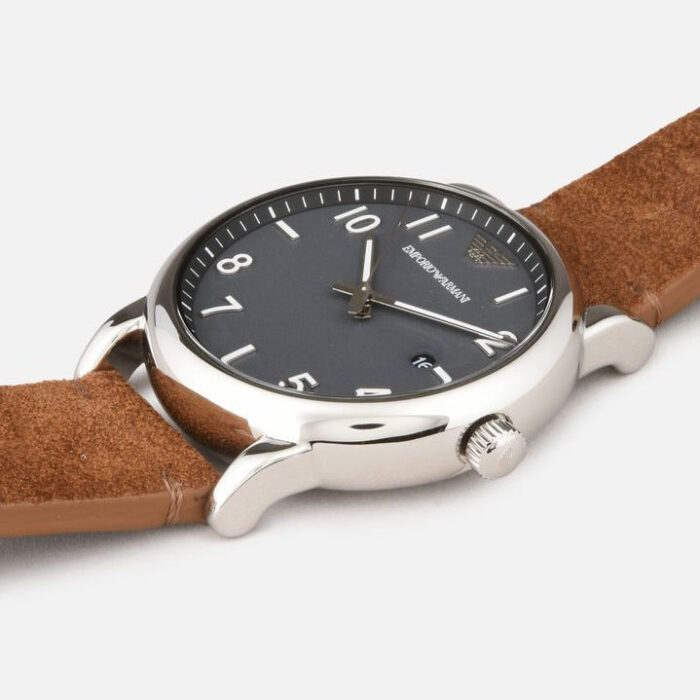 Emporio Armani Luigi Quartz Gray Dial Brown Leather Strap Watch For Men - AR11070 - Image 7
