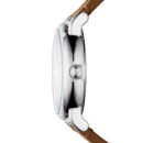 Emporio Armani Luigi Quartz Gray Dial Brown Leather Strap Watch For Men - AR11070