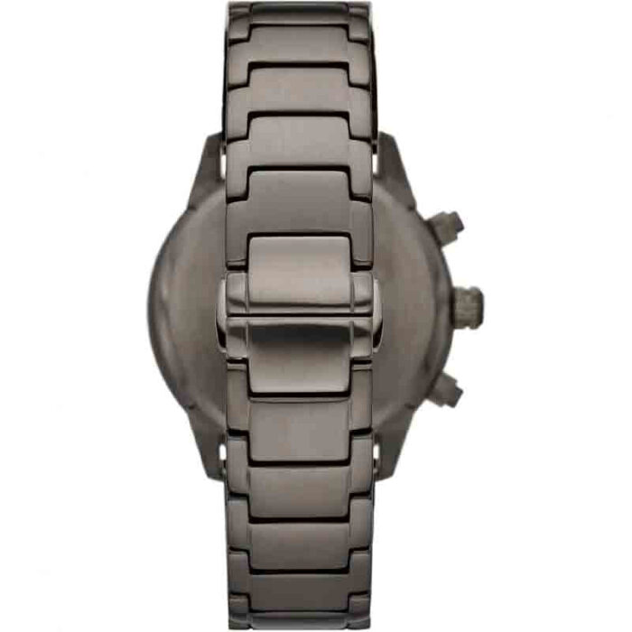 Emporio Armani Mario Chronograph White Dial Black Steel Strap Watch For Men - AR11471 - Image 8