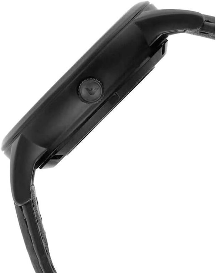 Emporio Armani Meccanico Automatic Black Dial Black Leather Strap Watch For Men - AR60042 - Image 8