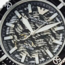 Emporio Armani Meccanico Automatic Black Dial Black Silicone Strap Watch For Men - AR60062