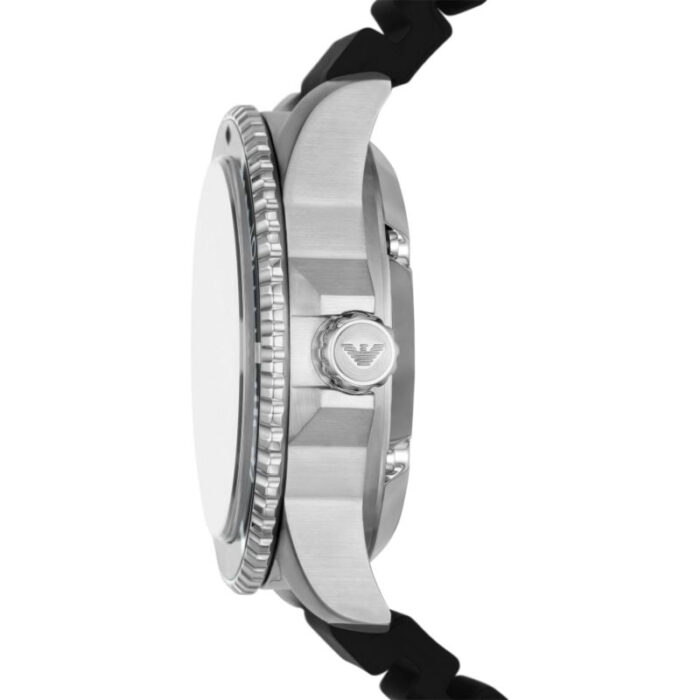 Emporio Armani Meccanico Automatic Black Dial Black Silicone Strap Watch For Men - AR60062 - Image 7