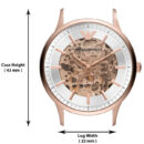 Emporio Armani Meccanico Automatic Silver Dial Brown Leather Strap Watch For Men - AR60039