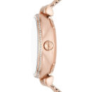 Emporio Armani Meccanico Automatic White Dial Rose Gold Mesh Strap Watch For Women - AR60063