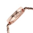 Emporio Armani Meccanico Crystals Black Dial Rose Gold Steel Strap Watch For Women - AR60043