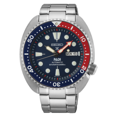 Seiko Prospex PADI Special Edition Automatic Blue Dial Silver Steel Strap Watch for Men - SRPE99