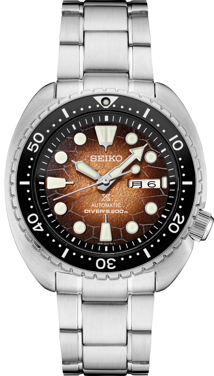 Seiko Prospex US Special Edition King Turtle Automatic Brown Dial Silver Steel Strap Watch for Men - SRPH55 - Image 2