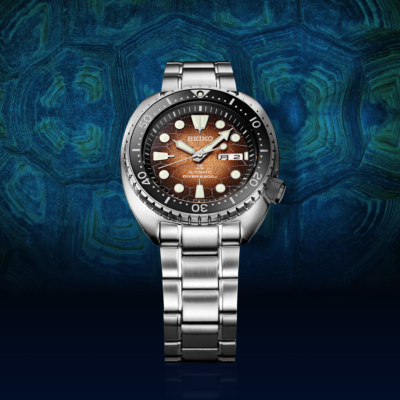 Seiko Prospex US Special Edition King Turtle Automatic Brown Dial Silver Steel Strap Watch for Men - SRPH55