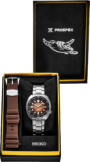 Seiko Prospex US Special Edition King Turtle Automatic Brown Dial Silver Steel Strap Watch for Men - SRPH55