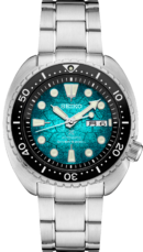 Seiko US Special Edition Automatic Green Dial Silver Steel Strap Watch for Men - SRPH57
