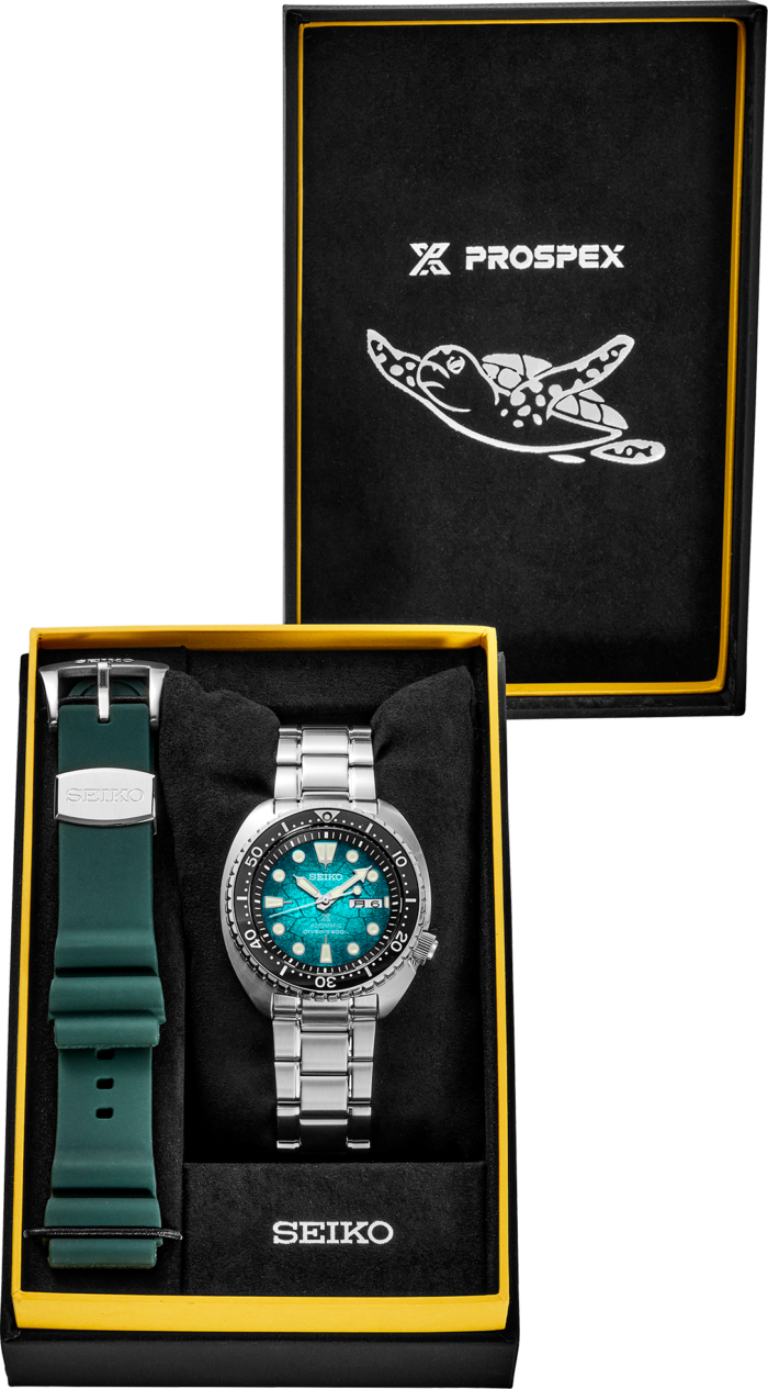 Seiko US Special Edition Automatic Green Dial Silver Steel Strap Watch for Men - SRPH57 - Image 5