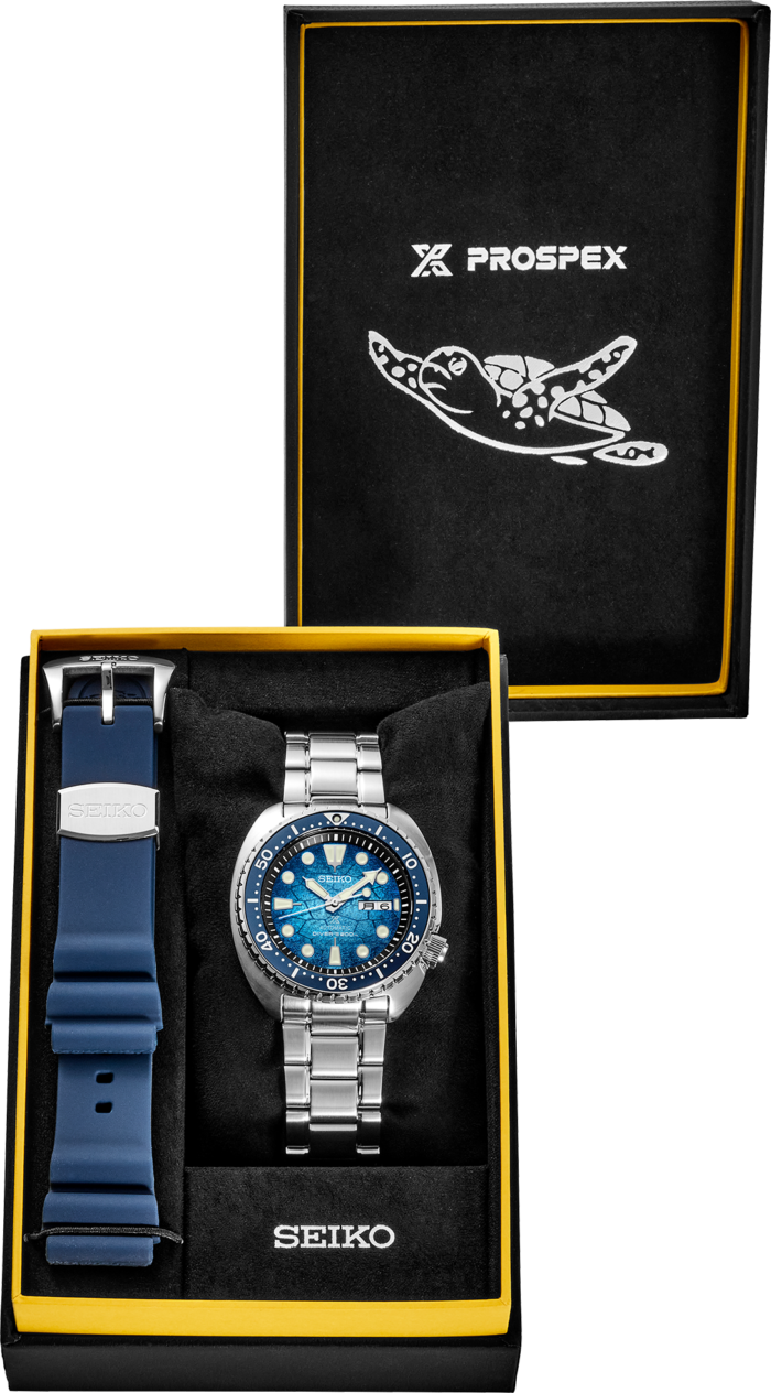 Seiko Prospex US Special Edition Automatic Blue Dial Silver Steel Strap Watch for Men - SRPH59 - Image 5